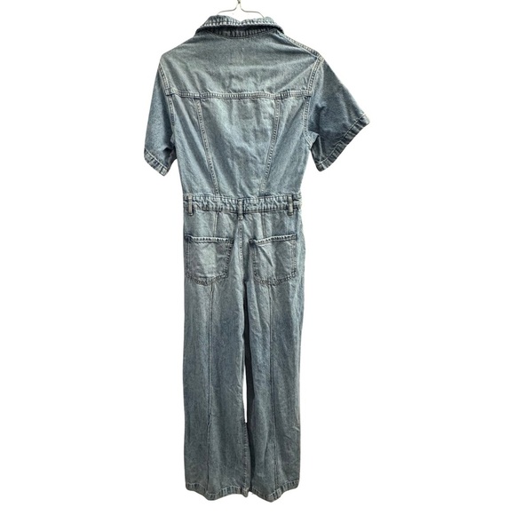Zara Light Blue Denim Jumpsuit - Picture 6 of 8